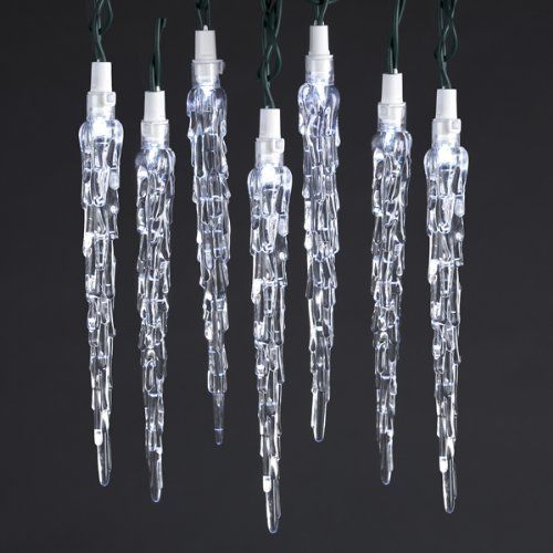 ICICLE LIGHT, 40 LED Pure White (Blue Tinge) 20-30cm icicles 3m L